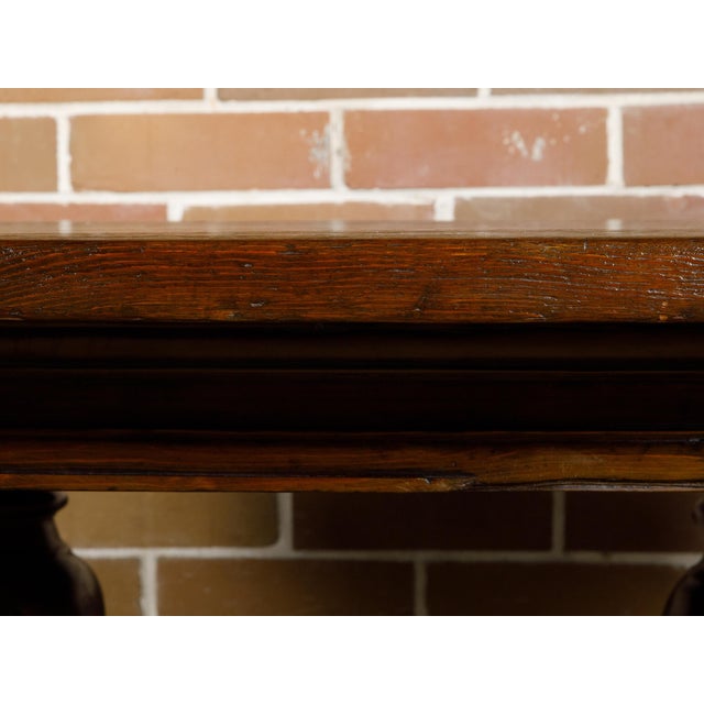 18th Century Georgian English Pine Table with Oval Top and Turned Legs For Sale - Image 11 of 12