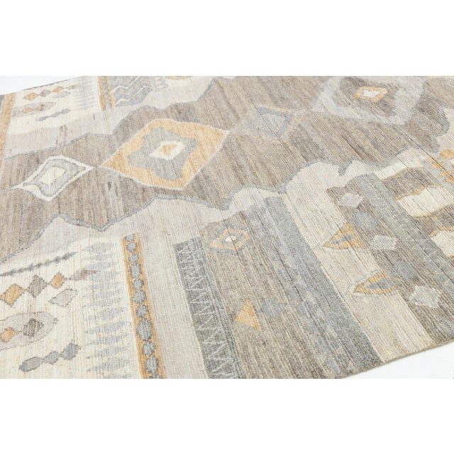 Tribal Modern Tribal Echoes: Hand-Knotted Moroccan Style Wool Rug For Sale - Image 3 of 10
