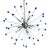 Contemporary Blue “Star” Murano Glass Sputnik Chandelier For Sale - Image 11 of 11