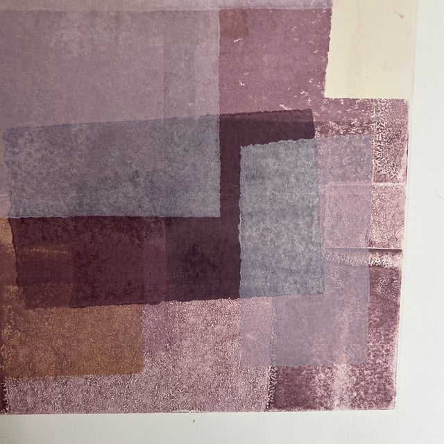 Abstract Original Abstract Geometric Monotype Artwork For Sale - Image 3 of 5