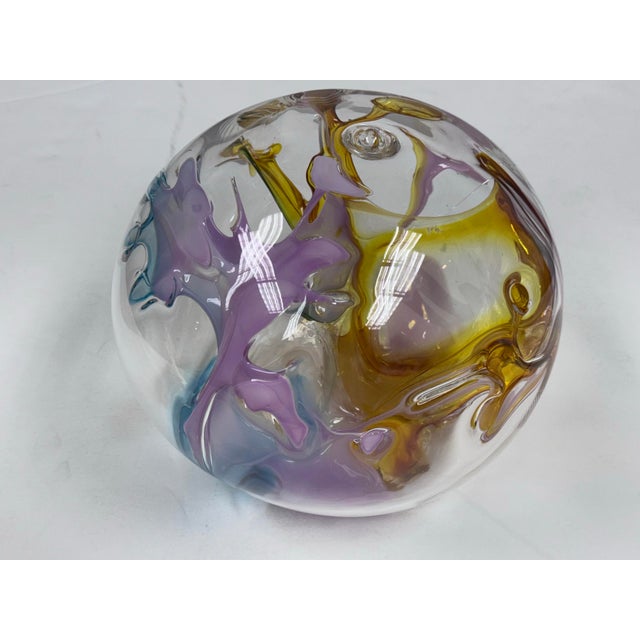 Circa 2000 Peter Bramhall Glass Orb Sculpture For Sale - Image 9 of 12