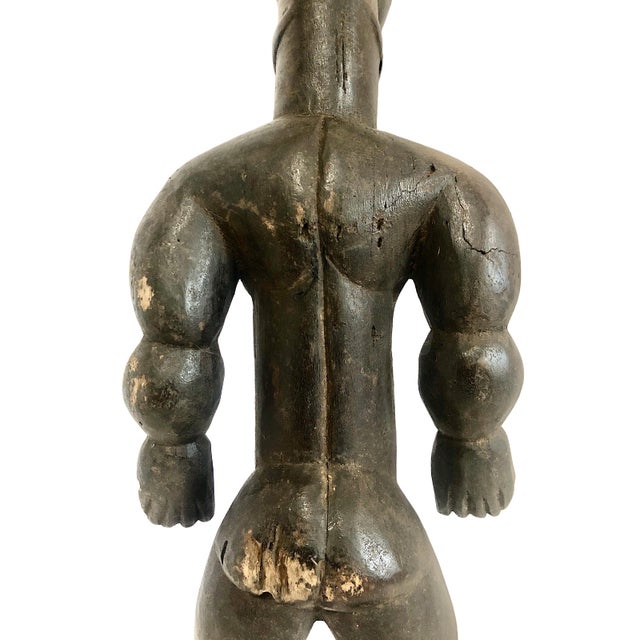 Central African Carved Wood Ritual Male Figure For Sale - Image 12 of 16