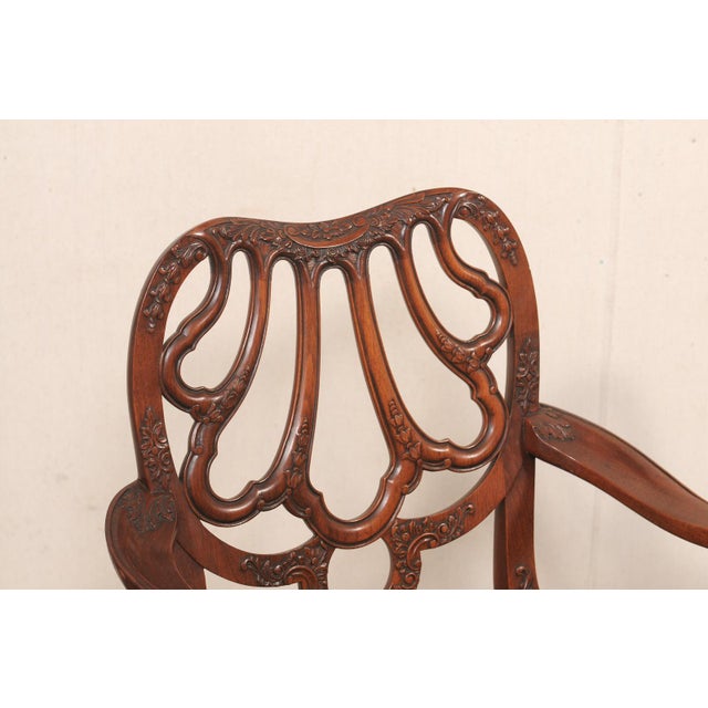 Pair of Ornate Early 20th C. English Armchairs For Sale - Image 4 of 13