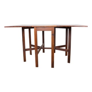 Danish Extendable Folding Table in Rosewood, 1960s For Sale