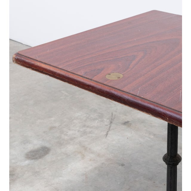 Wood Vintage Bistro Table "Number 4" For Sale - Image 7 of 8