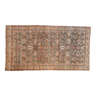 Vintage Distressed Mahal Rug Runner - 5'3" x 9'10" For Sale