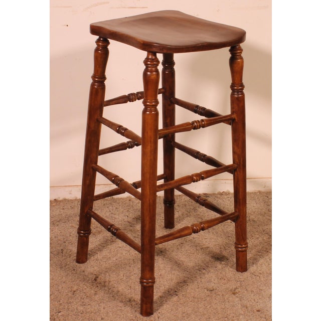 19th Century Elm Bar Stool For Sale - Image 11 of 11
