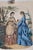 Black Lot of 5 Antique French Fashion Plates L La Mode Illustrée 1870s L Signed Anaïs Toudouze, Hand Colored Bustle Dresses, 9x12" Each For Sale - Image 8 of 17