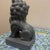 Chinese 1990s Glossy Grey Ceramic Chinese Foo Dog Statue For Sale - Image 3 of 7