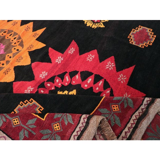 Mid-20th Century Turkish Anatolian Large Tribal Room Size Carpet For Sale - Image 9 of 10