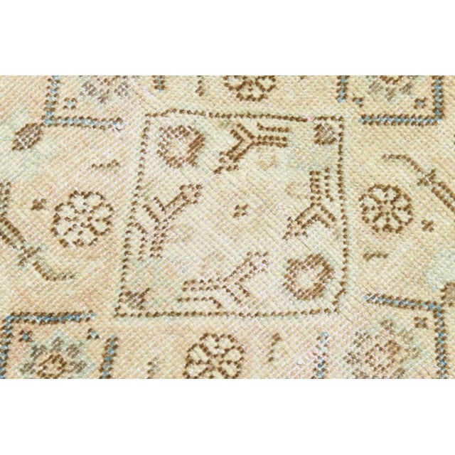 Rug & Kilim 1960s Pale Oushak Turkish Natural Hand Knot Carpet For Sale - Image 4 of 10