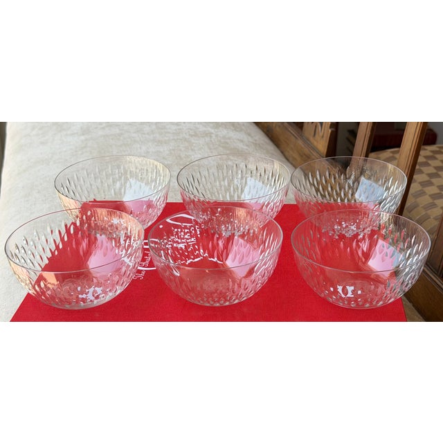 Mid 20th Century Set of 6 Baccarat Paris French Crystal Bowls For Sale - Image 5 of 6