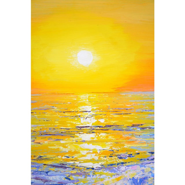Sunset. Ocean 2.Original Modern Hand Painting For Sale - Image 4 of 12