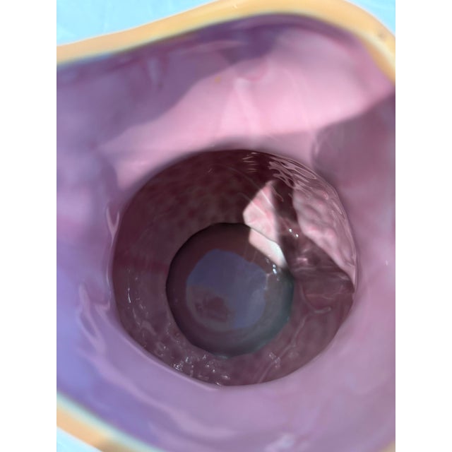 Vintage Majolica Style Grape Wine Pitcher With Blue/Purple Grapes For Sale - Image 9 of 11