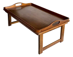 1970s Teak Wood Folding Bed Tray/Lap Desk