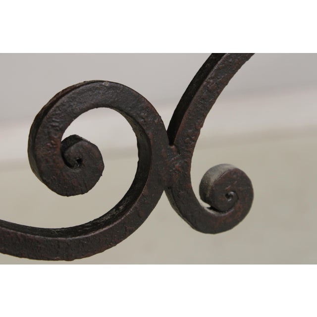 Wrought Iron Base Marble Top Console Table For Sale - Image 10 of 16