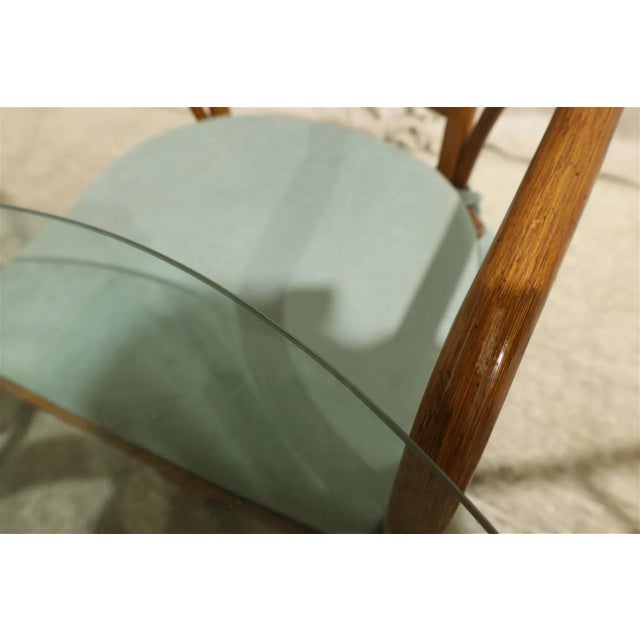 1980s 1980s Vintage Rattan Bentwood Patio Dining Set of 5 For Sale - Image 5 of 12