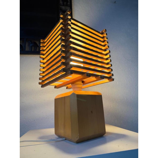 Constructivist Wooden Table Lamp, 1980s For Sale - Image 15 of 18