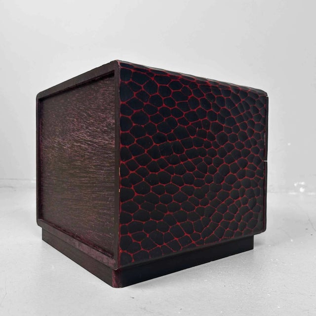 Red ​kamakura Bori Haribako Flower Sewing Box, 1960s For Sale - Image 8 of 9