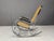 1960s Vintage Chrome and Rattan Rocking Chair, 1960s For Sale - Image 5 of 11