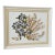 Vintage Coastal Mixed Media Seashell Floral Wall Art in Painted Frame For Sale