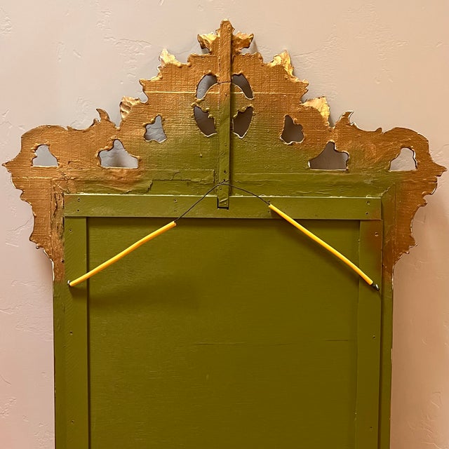 French Style Ornate Wood Mirror For Sale - Image 9 of 9