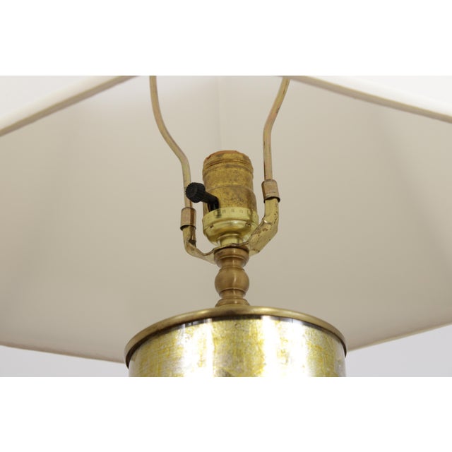 1980s Chinese Eglomise Glass Canister Lamps - a Pair For Sale - Image 10 of 17