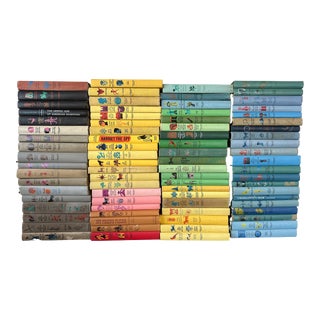 Vintage Rainbow Children's Classic Book Junior Deluxe Edtions - 82 Book Collection - Bright Library For Sale