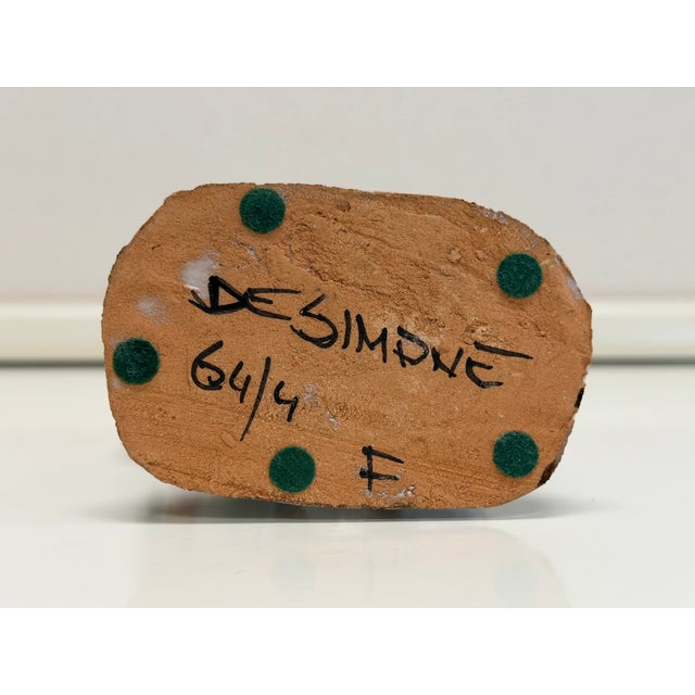 Orange Vintage De Simone Pottery 'Picasso-Inspired' Knight Pottery Piece For Sale - Image 8 of 8