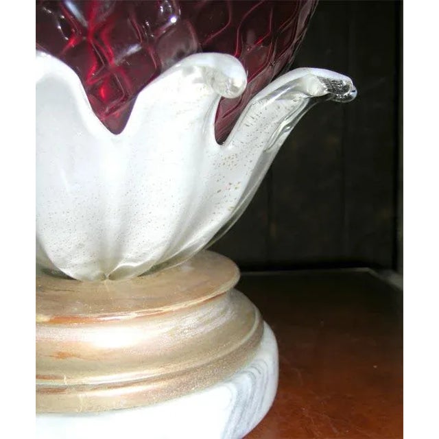 1950s Vintage Venetian Murano Glass Pineapple Lamp For Sale - Image 16 of 17