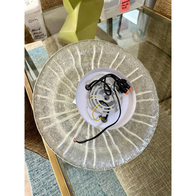 White Murano Rugiadoso Glass Flush Mount Ceiling Light For Sale - Image 8 of 15