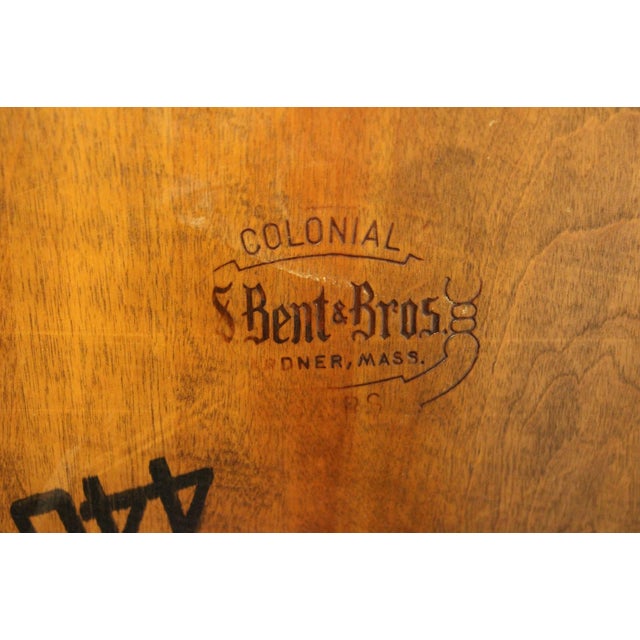 S Bent Bros Solid Hard Rock Maple Colonial Pub Style Dining Side Chair 481 440 For Sale - Image 12 of 12