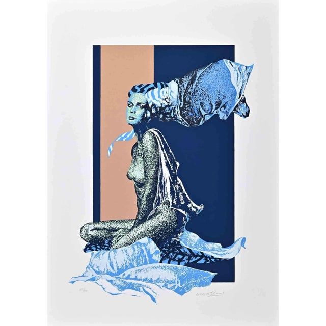 Oscar Pelosi, Woman, Original Screen Print, 1980s For Sale