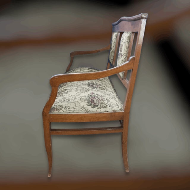 Beige Living Room Sofa and Armchairs in Wood and Fabric, Set of 3 For Sale - Image 8 of 10