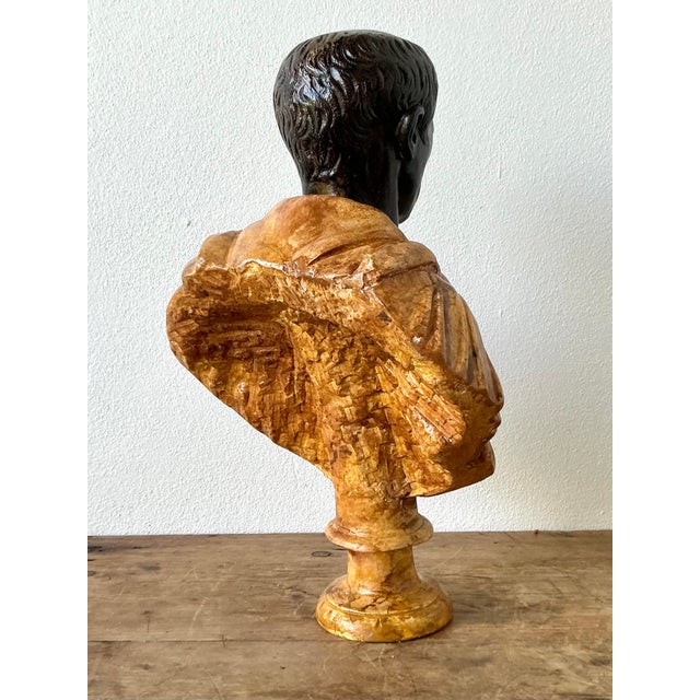Grand Tour Vintage Grand Tour Plaster Bust of Man For Sale - Image 3 of 12