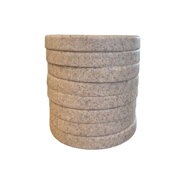 1970s Vintage Mid Century Modern Postmodern Stone Granite Planter For Sale - Image 5 of 7