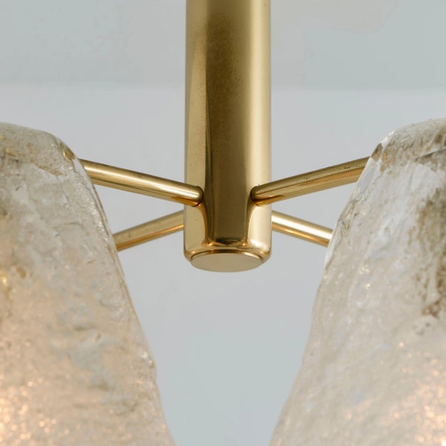 Ice Glass Chandelier by J.T. Kalmar, 1970s For Sale - Image 3 of 11