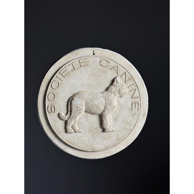 Plaster Plaque of Societe Canine For Sale - Image 10 of 10