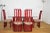 Red Bamboo Table & Chairs by Arturo Pozzoli, 1980s, Set of 7 For Sale - Image 3 of 18