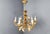 Hollywood Regency Vintage Gilt Metal Pineapple Leaf Chandelier, 1960s For Sale - Image 3 of 9