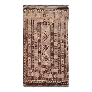 Vintage Afghan Handwoven Sheep Wool Kilim Rug For Sale