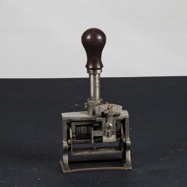 Vintage Plastic and Metal Number Stamp For Sale - Image 9 of 10