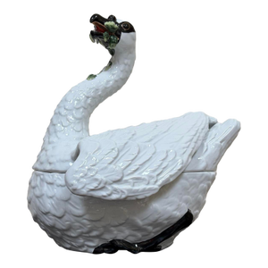 Late 20th Century Chelsea House Porcelain Swan Soup Tureen