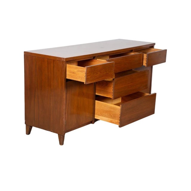 Brown 1960s Mid-Century Sideboard Credenza Dresser by Stanley For Sale - Image 8 of 12