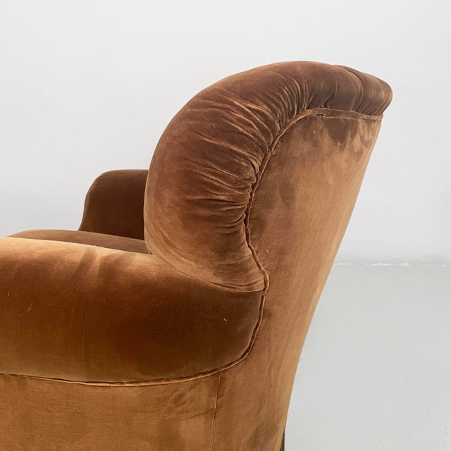 Italian Art Deco Lounge Chairs in Brown Velvet, 1930s, Set of 2 For Sale - Image 13 of 18