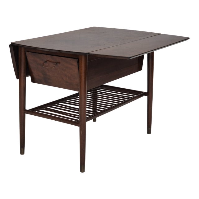 Vintage Danish Foldable Coffee Table, 1950s For Sale