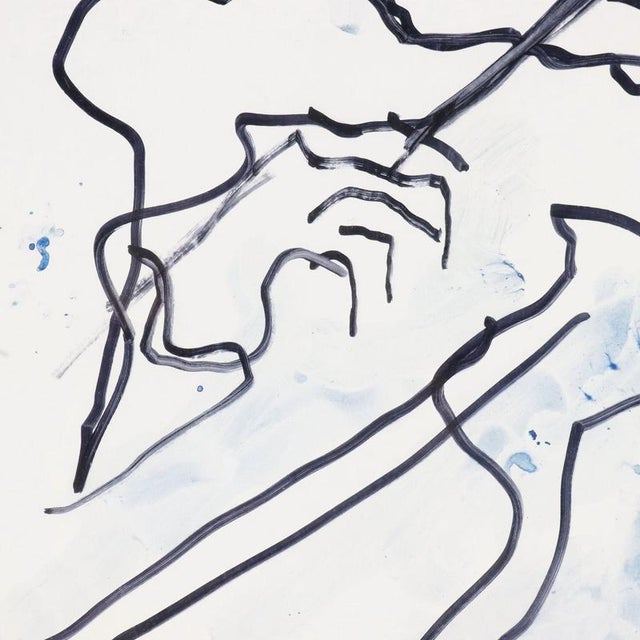 Luciano Minguzzi, Composition, Watercolor & Marker on Paper For Sale - Image 5 of 11