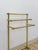 Mid-Century Modern Vintage Polished Brass Three-Tier Freestanding Towel Rack Ball Finials Atomic For Sale - Image 3 of 10