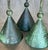 Mid-Century Modern Vintage Boho Patinated Bronze Candlesticks - Set of 3 For Sale - Image 3 of 9