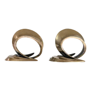 Vintage Signed Bob Bennett Bookends Sculptures - a Pair